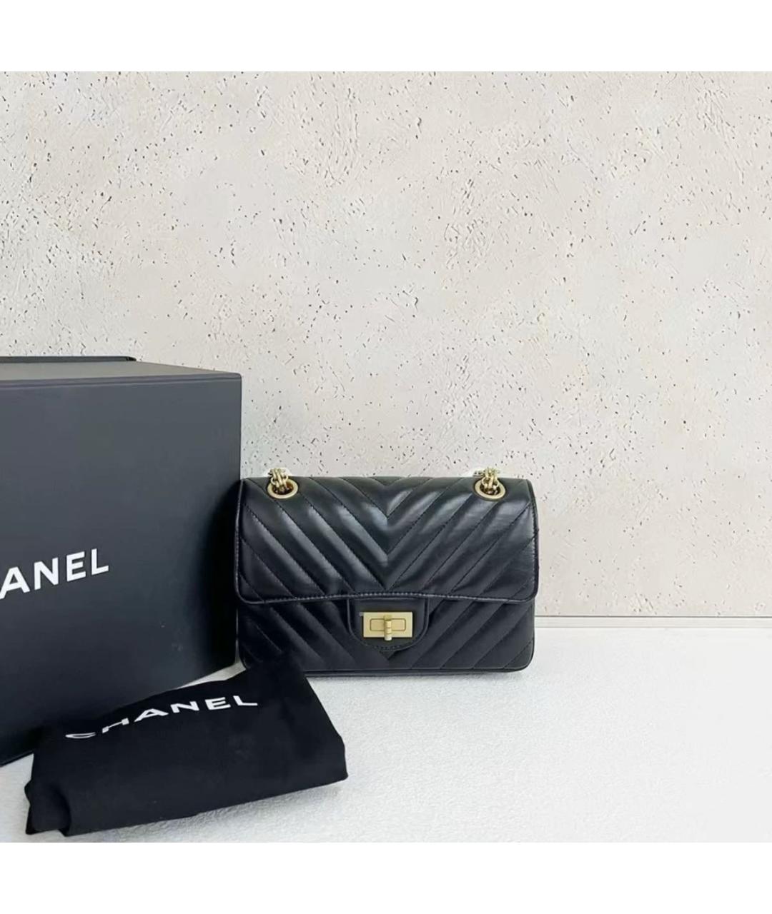 CHANEL Черная кожаная сумка через плечо, фото 6