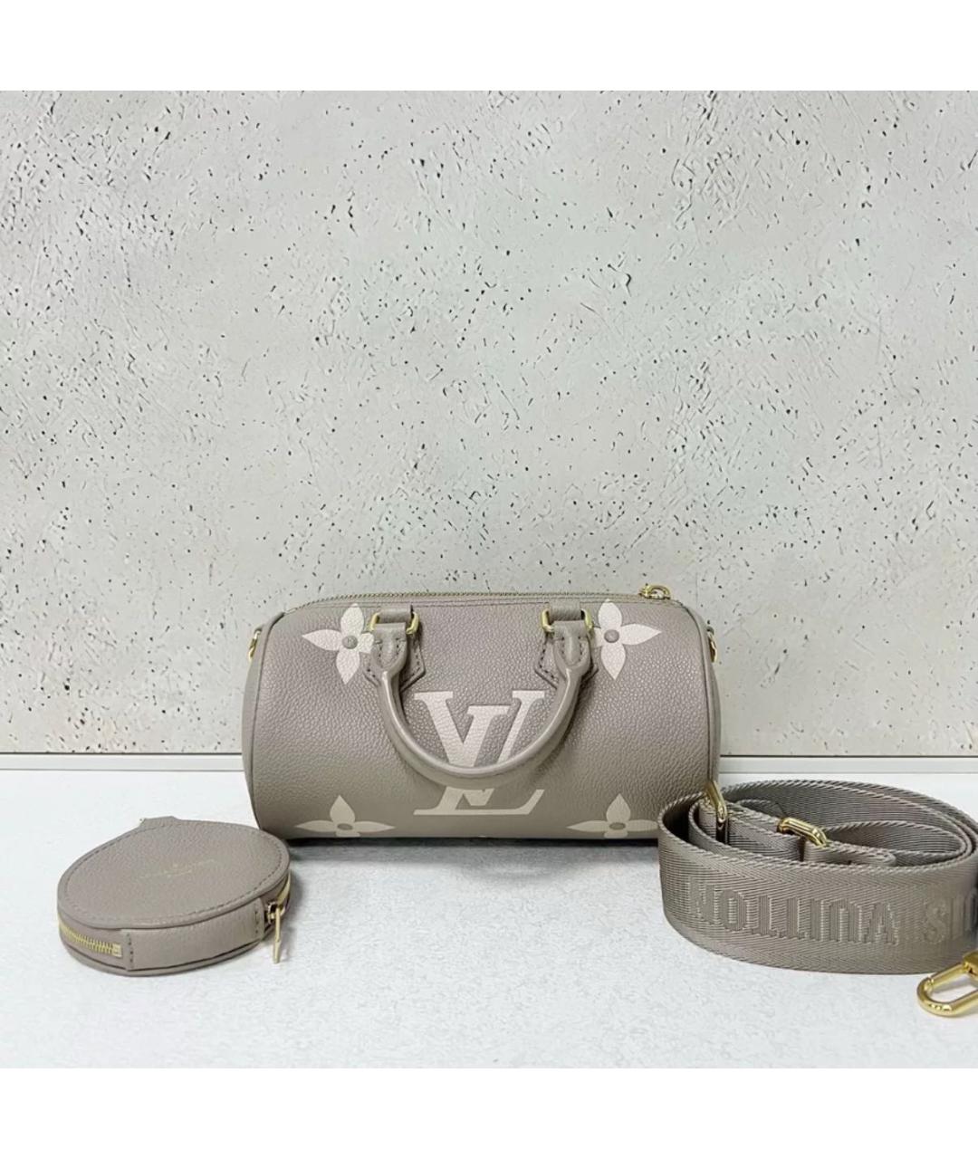 LOUIS VUITTON Бежевая кожаная сумка через плечо, фото 2