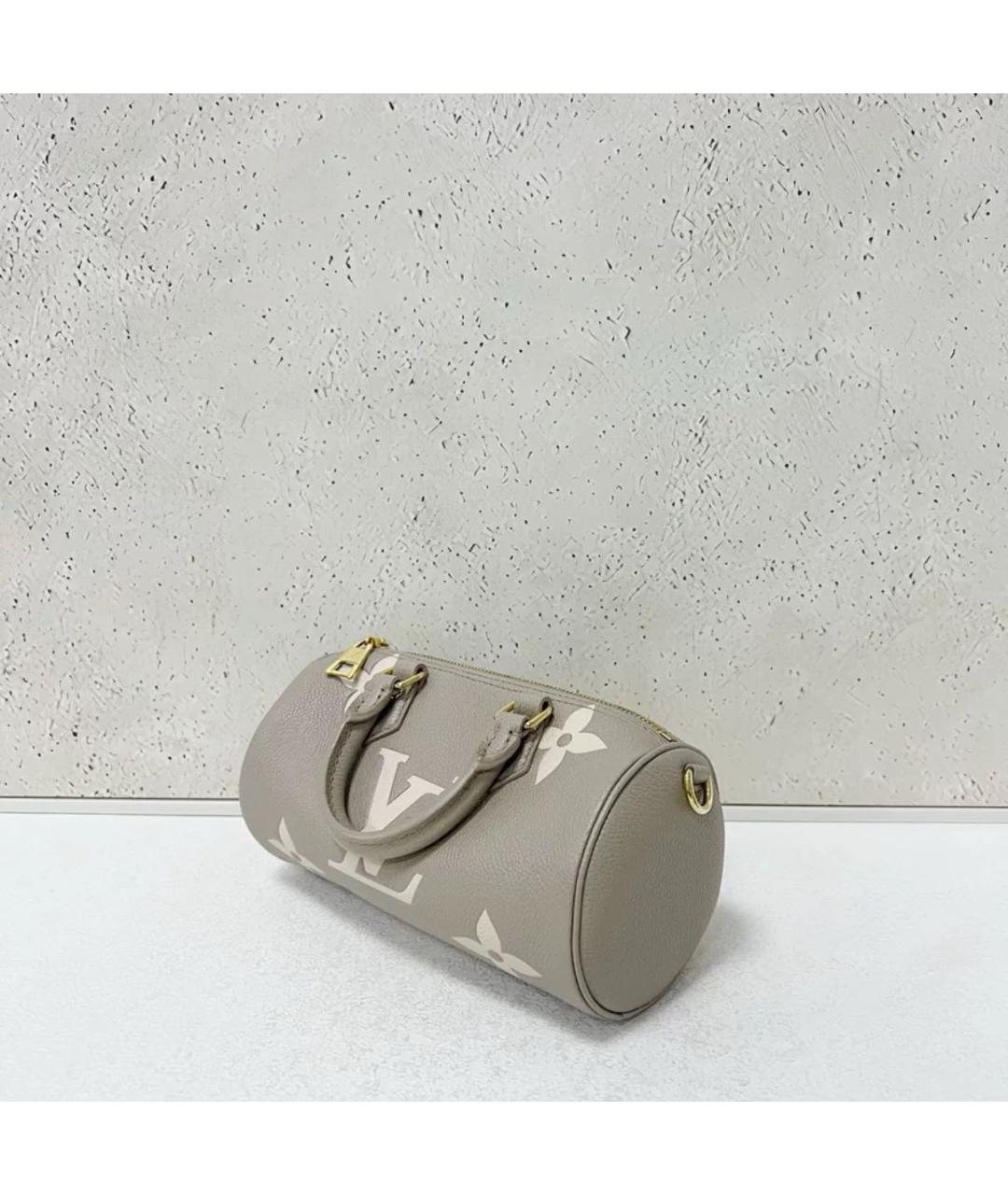 LOUIS VUITTON Бежевая кожаная сумка через плечо, фото 3