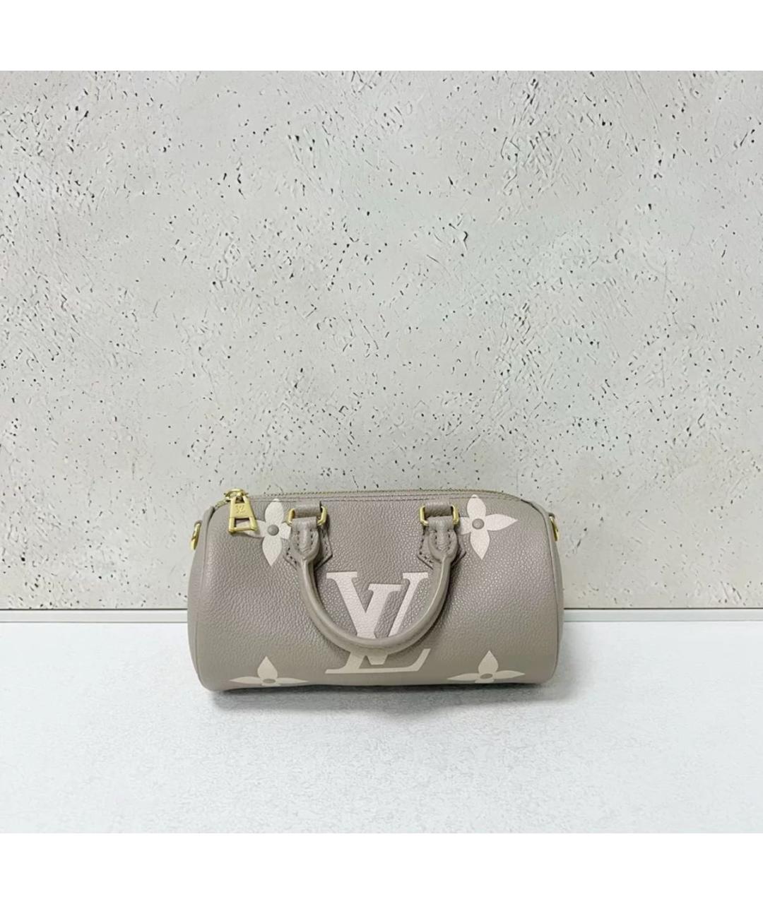 LOUIS VUITTON Бежевая кожаная сумка через плечо, фото 6