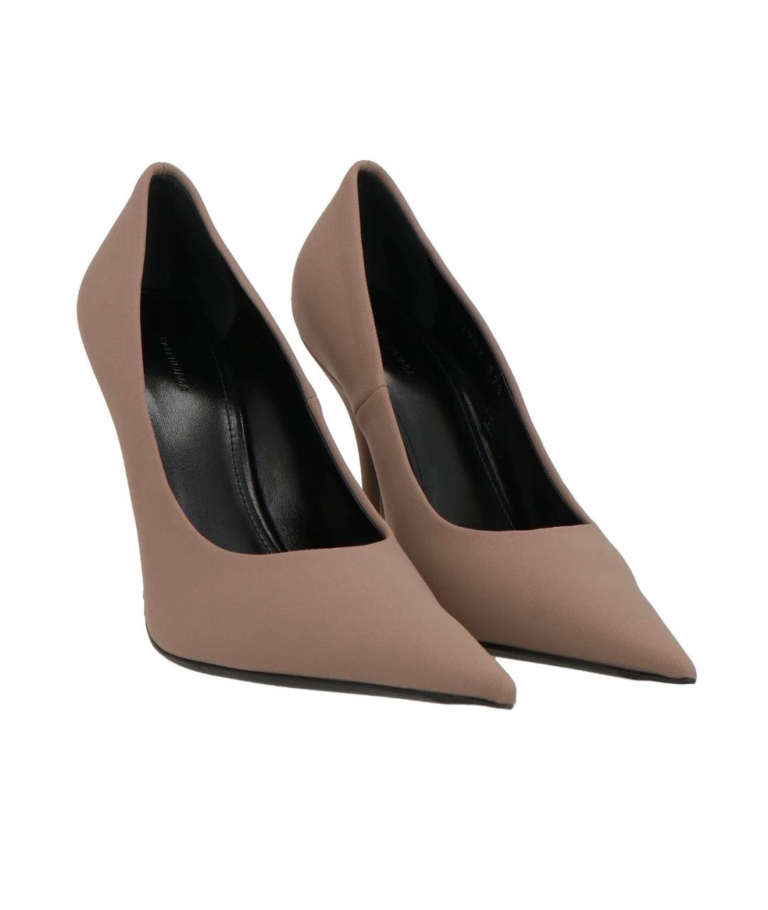 BALENCIAGA Коричневые текстильные туфли, фото 2