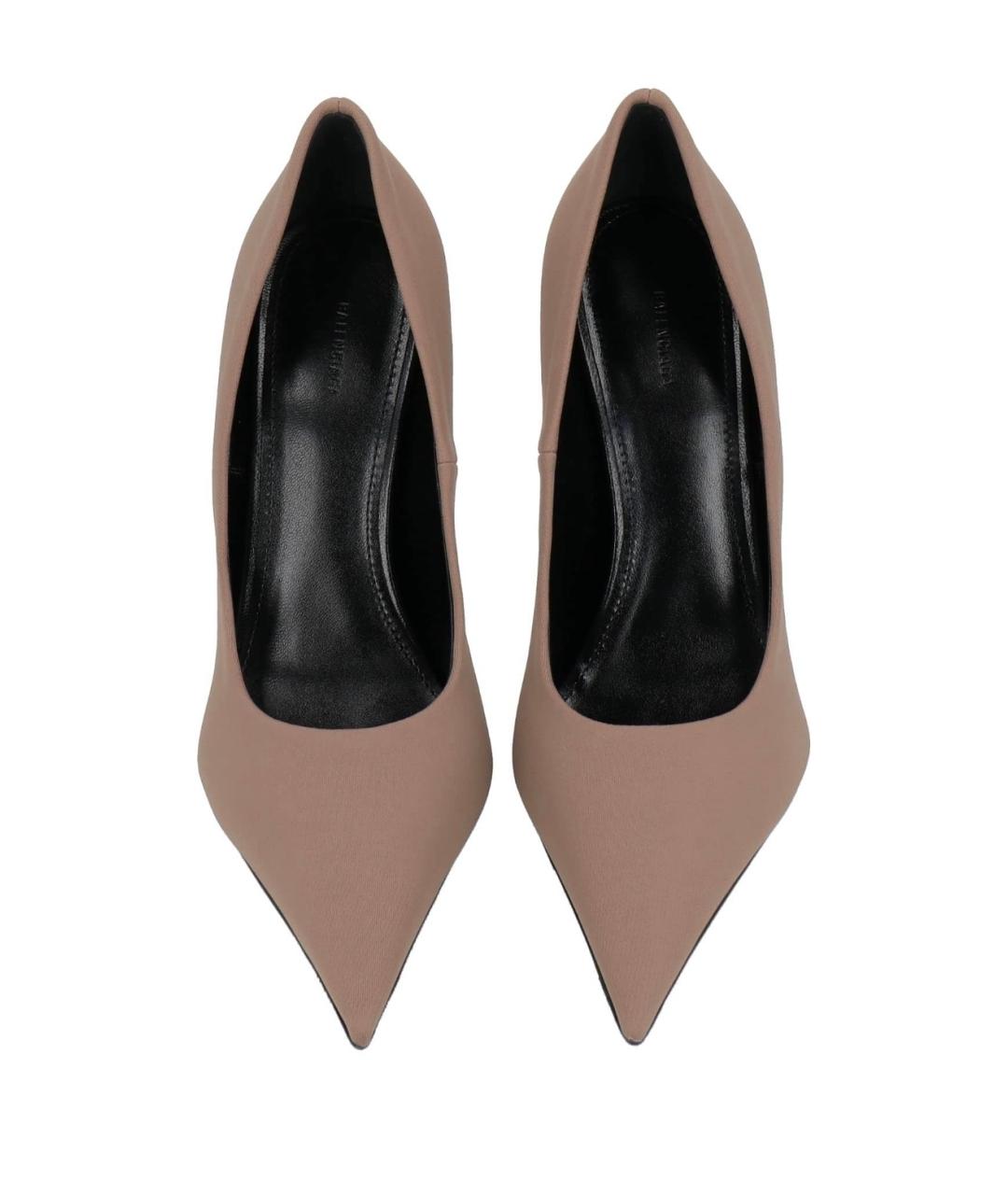 BALENCIAGA Коричневые текстильные туфли, фото 4