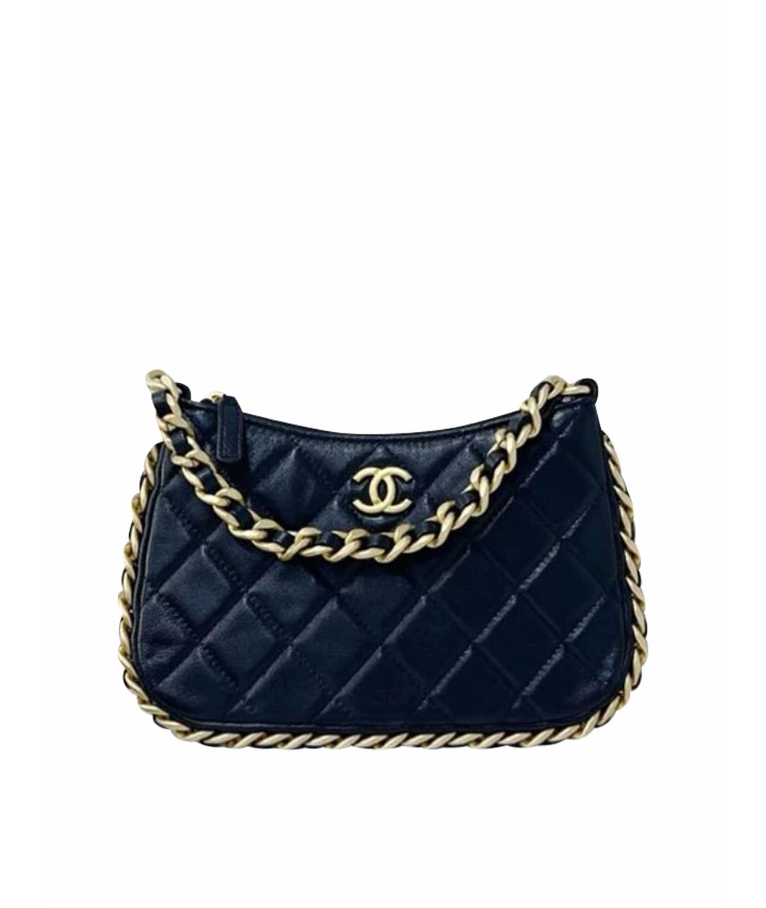 CHANEL Черная кожаная сумка через плечо, фото 1