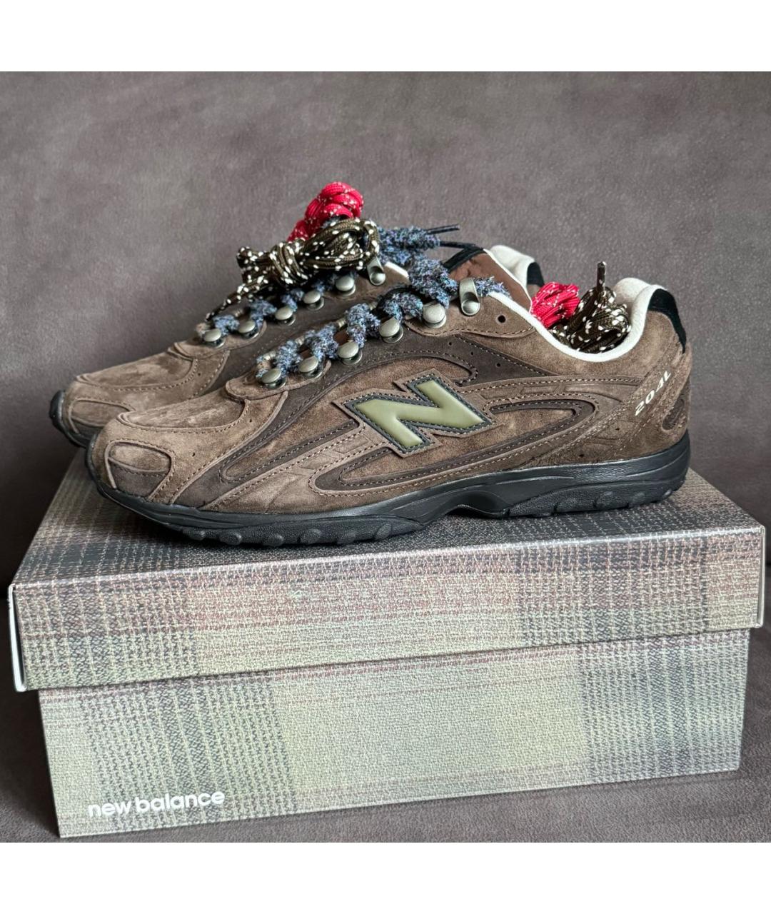 NEW BALANCE Коричневые замшевые низкие кроссовки / кеды, фото 4