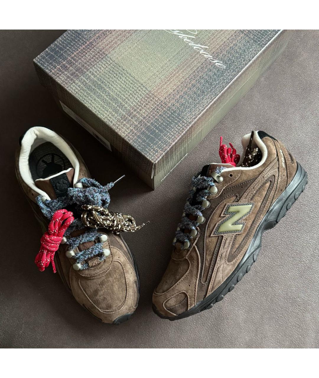 NEW BALANCE Коричневые замшевые низкие кроссовки / кеды, фото 6