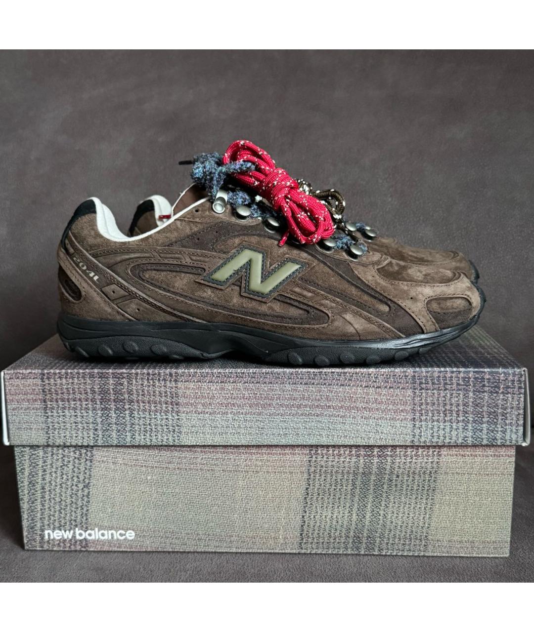 NEW BALANCE Коричневые замшевые низкие кроссовки / кеды, фото 5