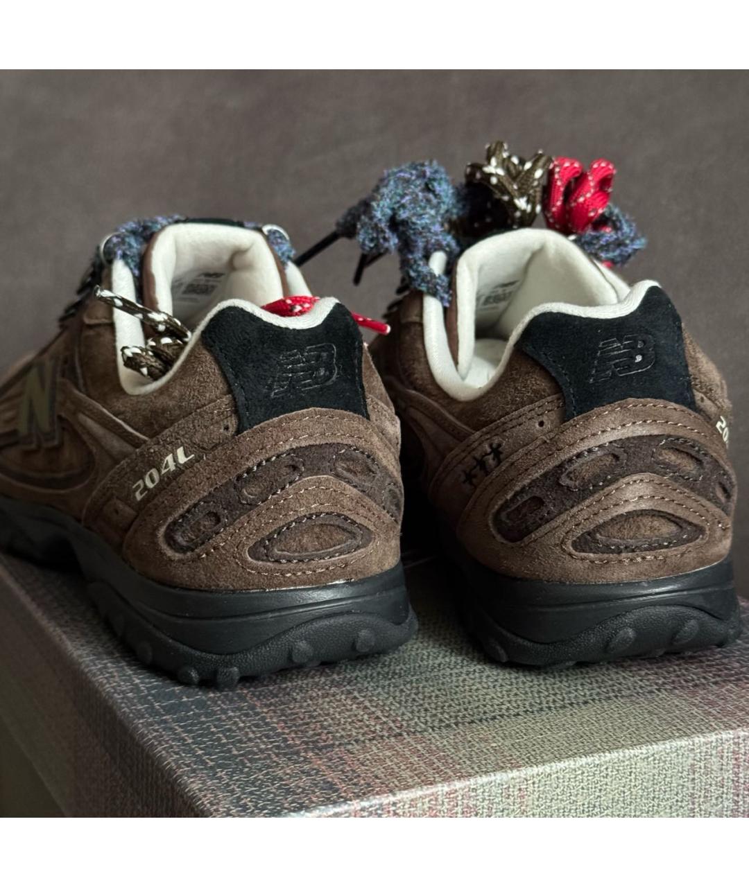 NEW BALANCE Коричневые замшевые низкие кроссовки / кеды, фото 3