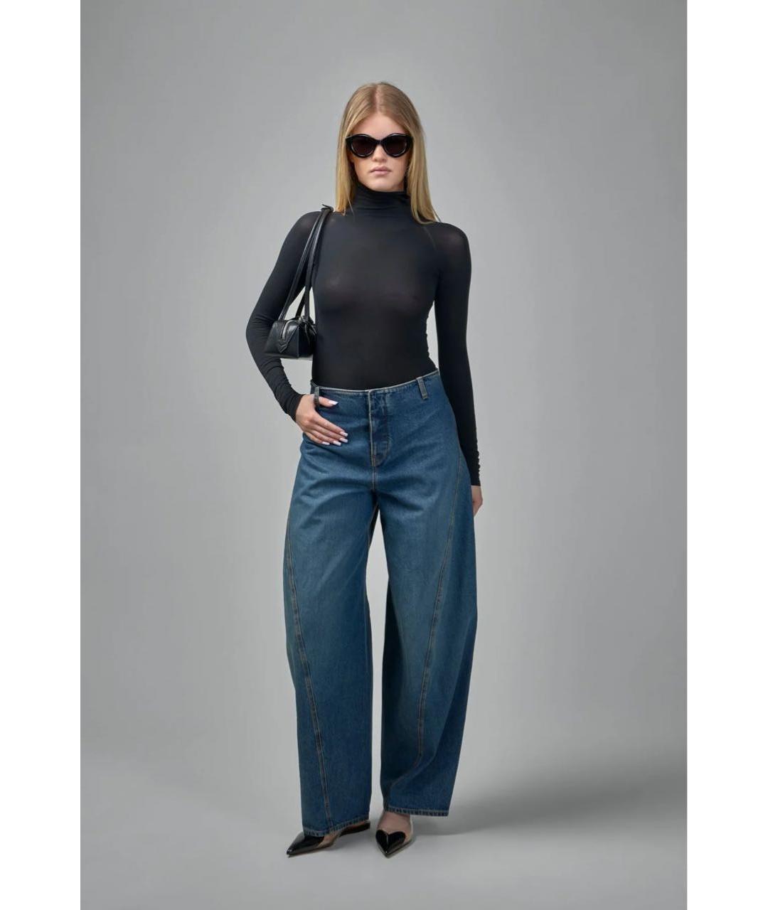 ALAIA Синие хлопковые прямые джинсы, фото 6
