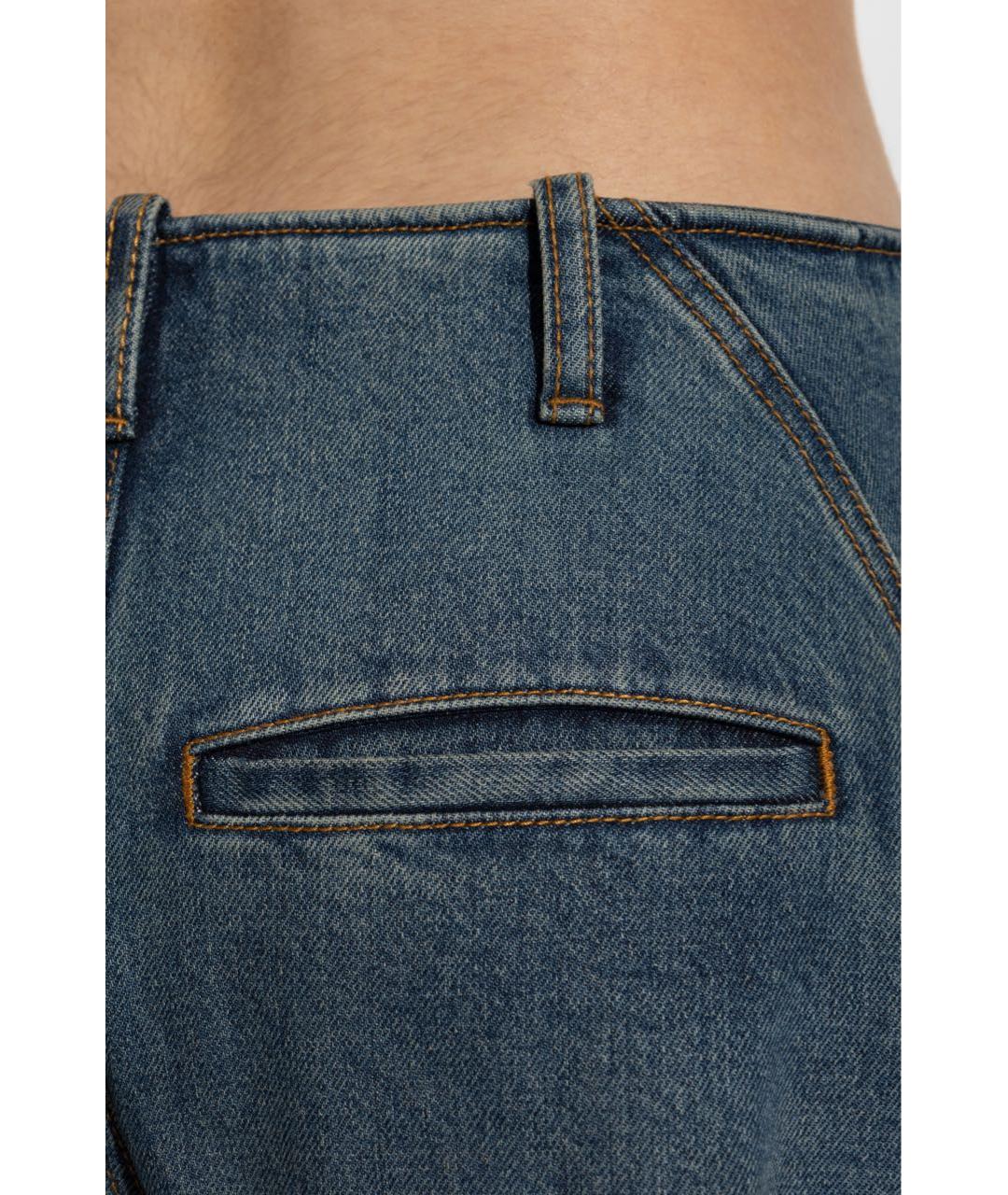 ALAIA Синие хлопковые прямые джинсы, фото 5