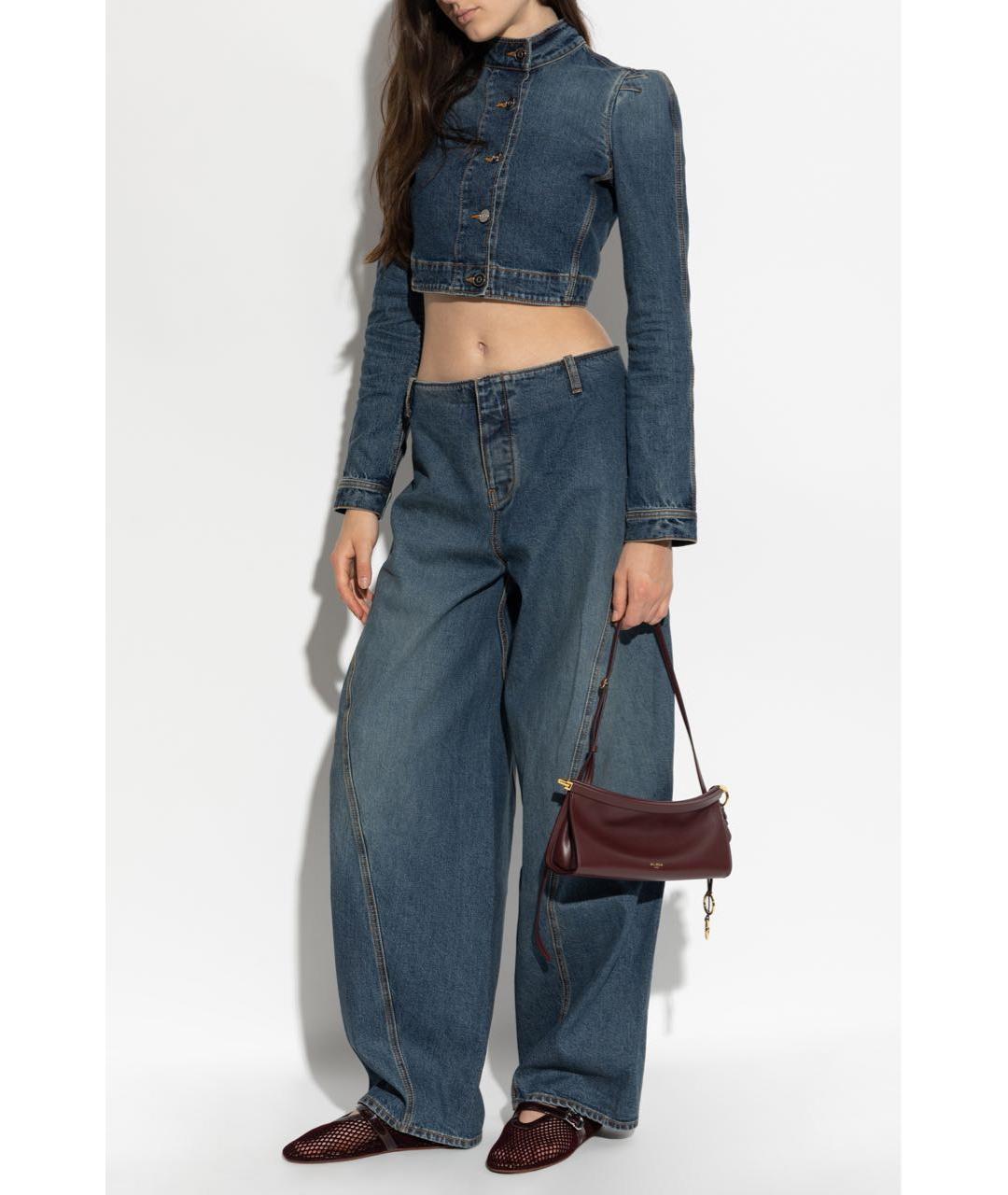 ALAIA Синие хлопковые прямые джинсы, фото 2