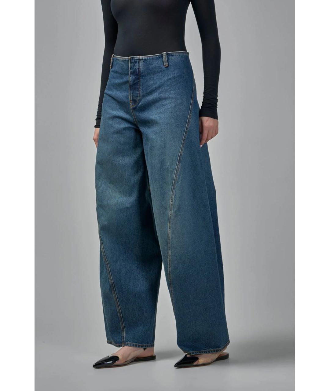 ALAIA Синие хлопковые прямые джинсы, фото 7