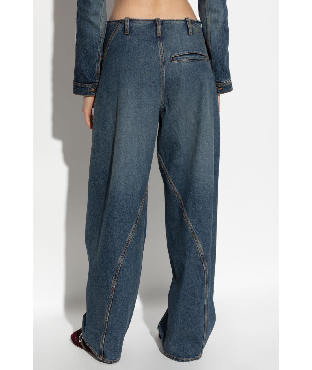 ALAIA Синие хлопковые прямые джинсы, фото 4