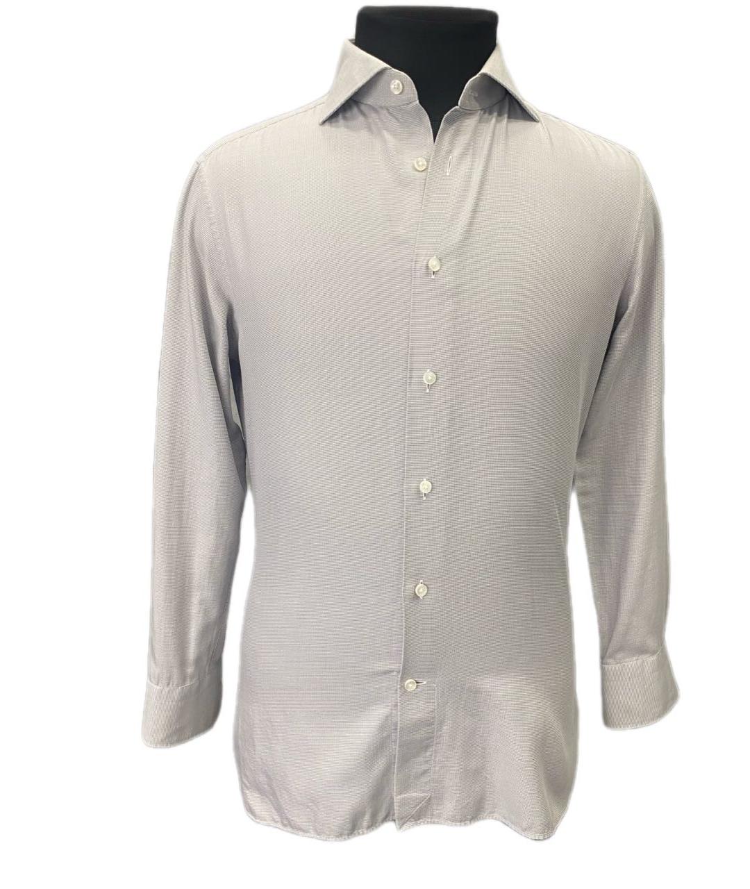 ZEGNA Серая хлопковая классическая рубашка, фото 7