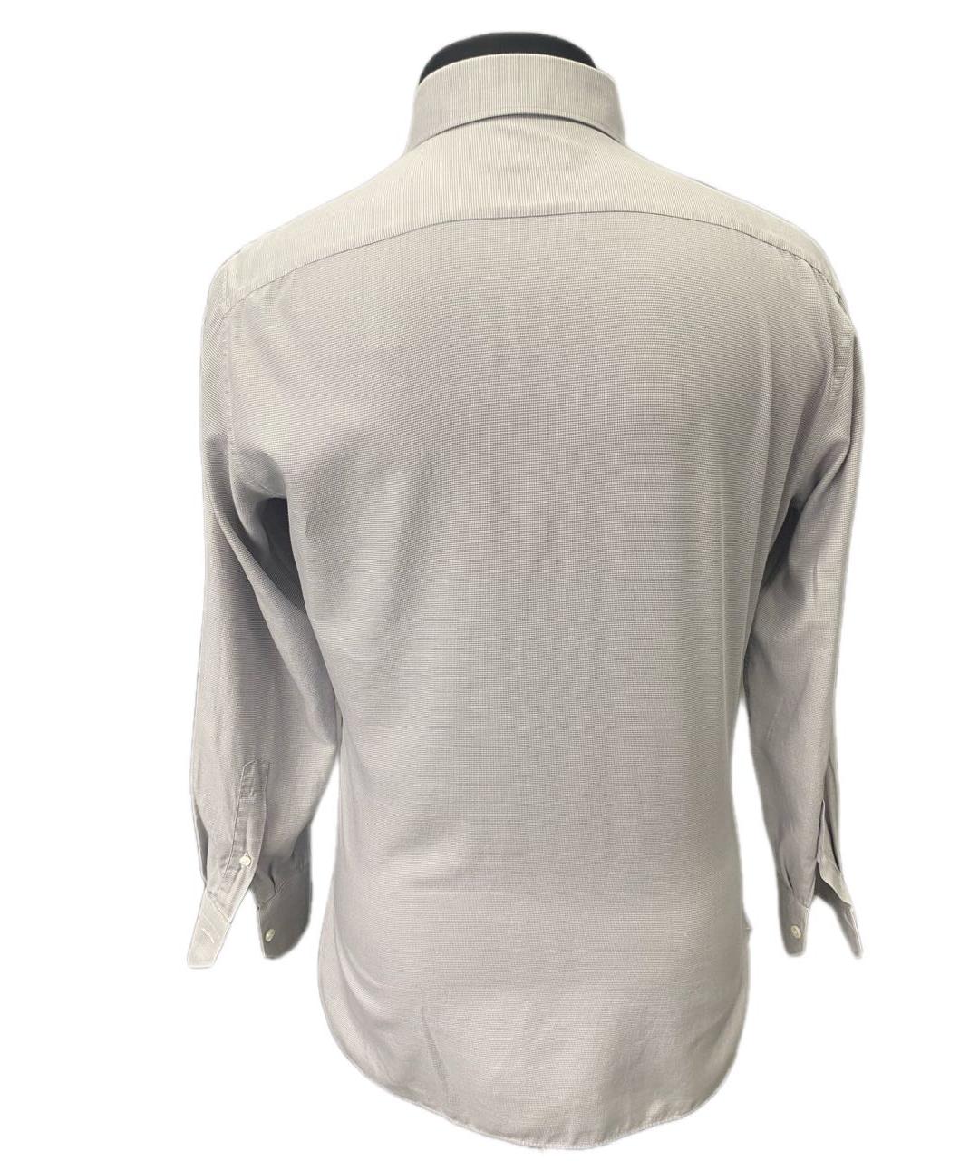 ZEGNA Серая хлопковая классическая рубашка, фото 2