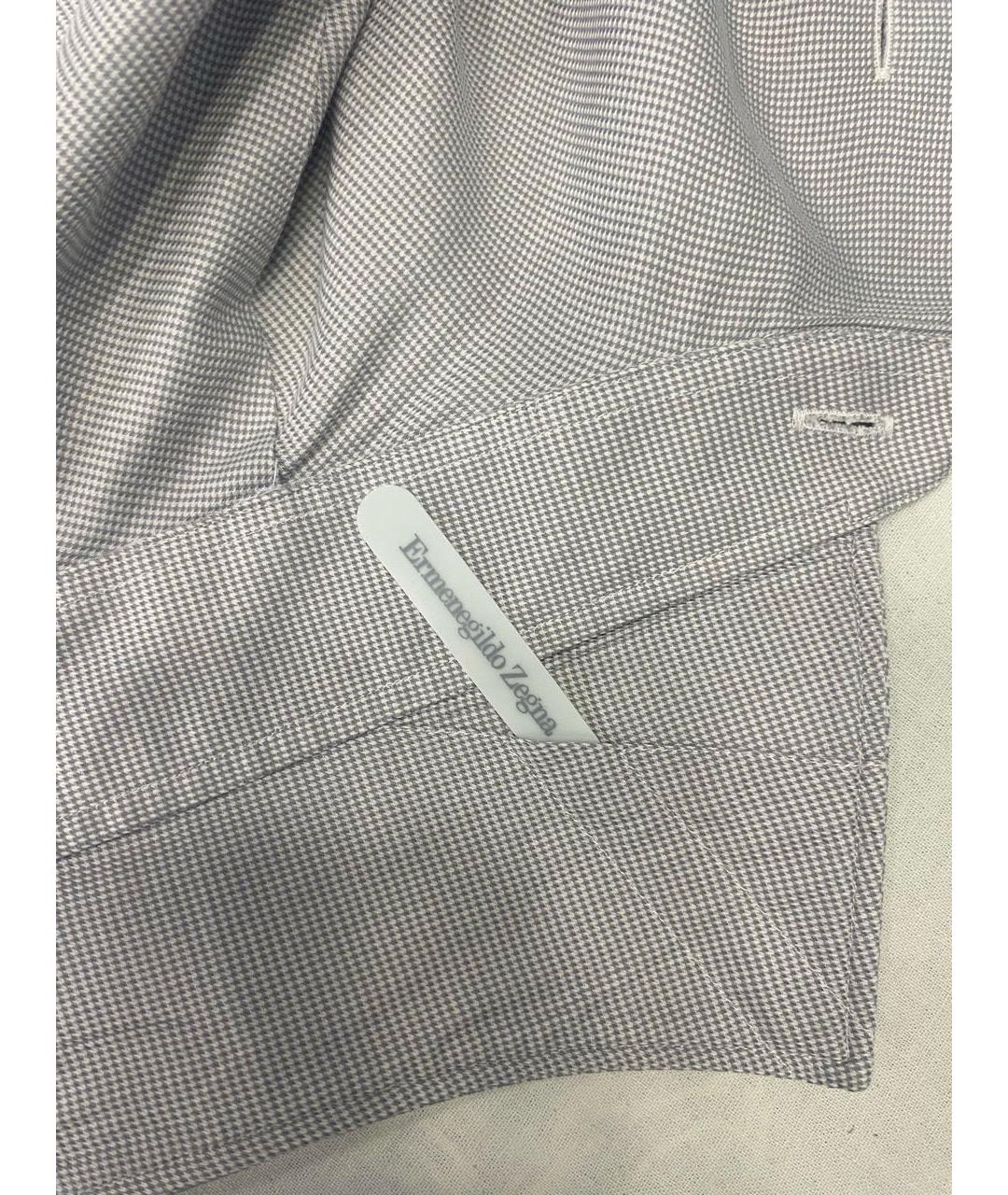 ZEGNA Серая хлопковая классическая рубашка, фото 5