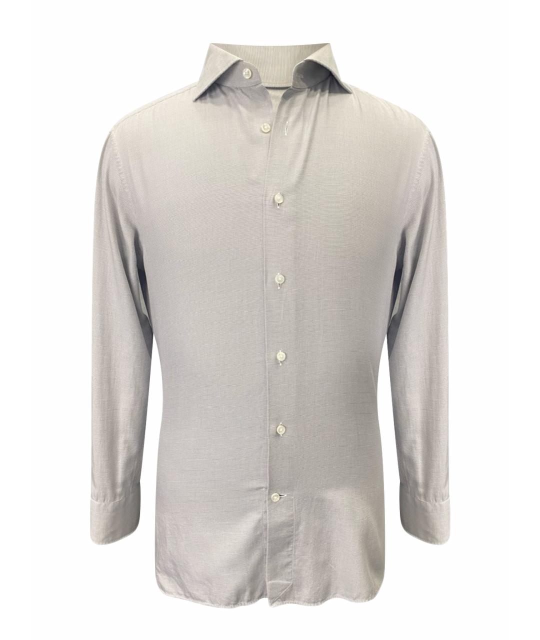ZEGNA Серая хлопковая классическая рубашка, фото 1