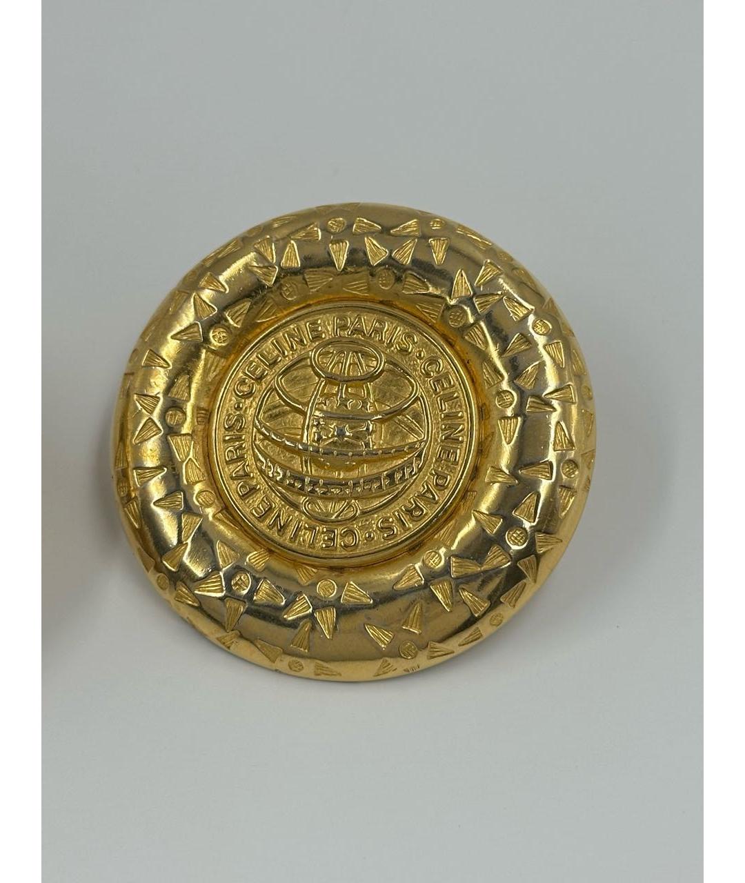 CELINE Золотые позолоченные клипсы, фото 3