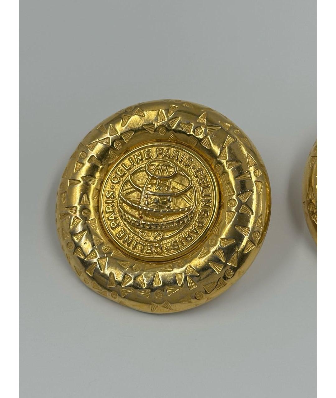 CELINE Золотые позолоченные клипсы, фото 2