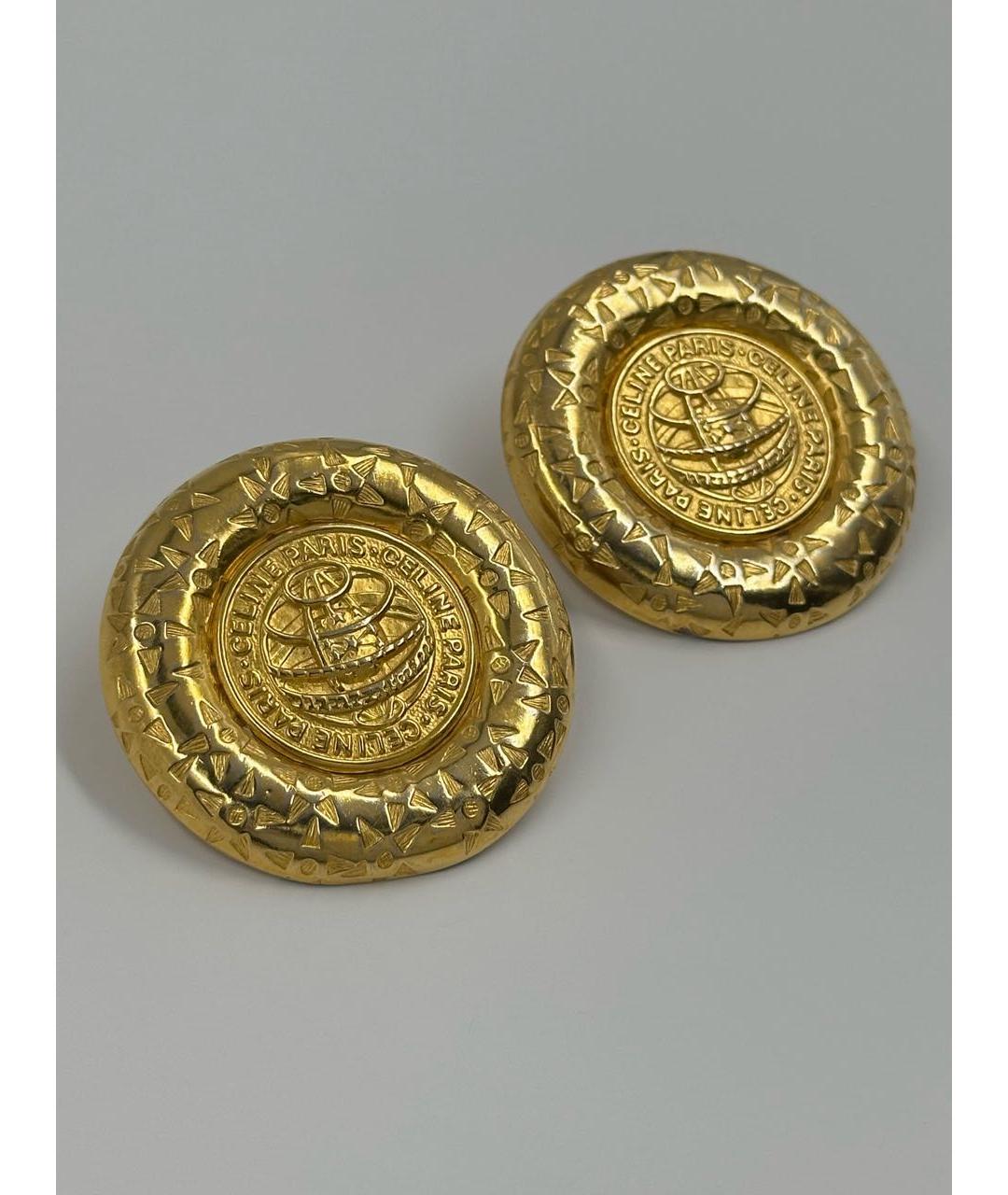 CELINE Золотые позолоченные клипсы, фото 4