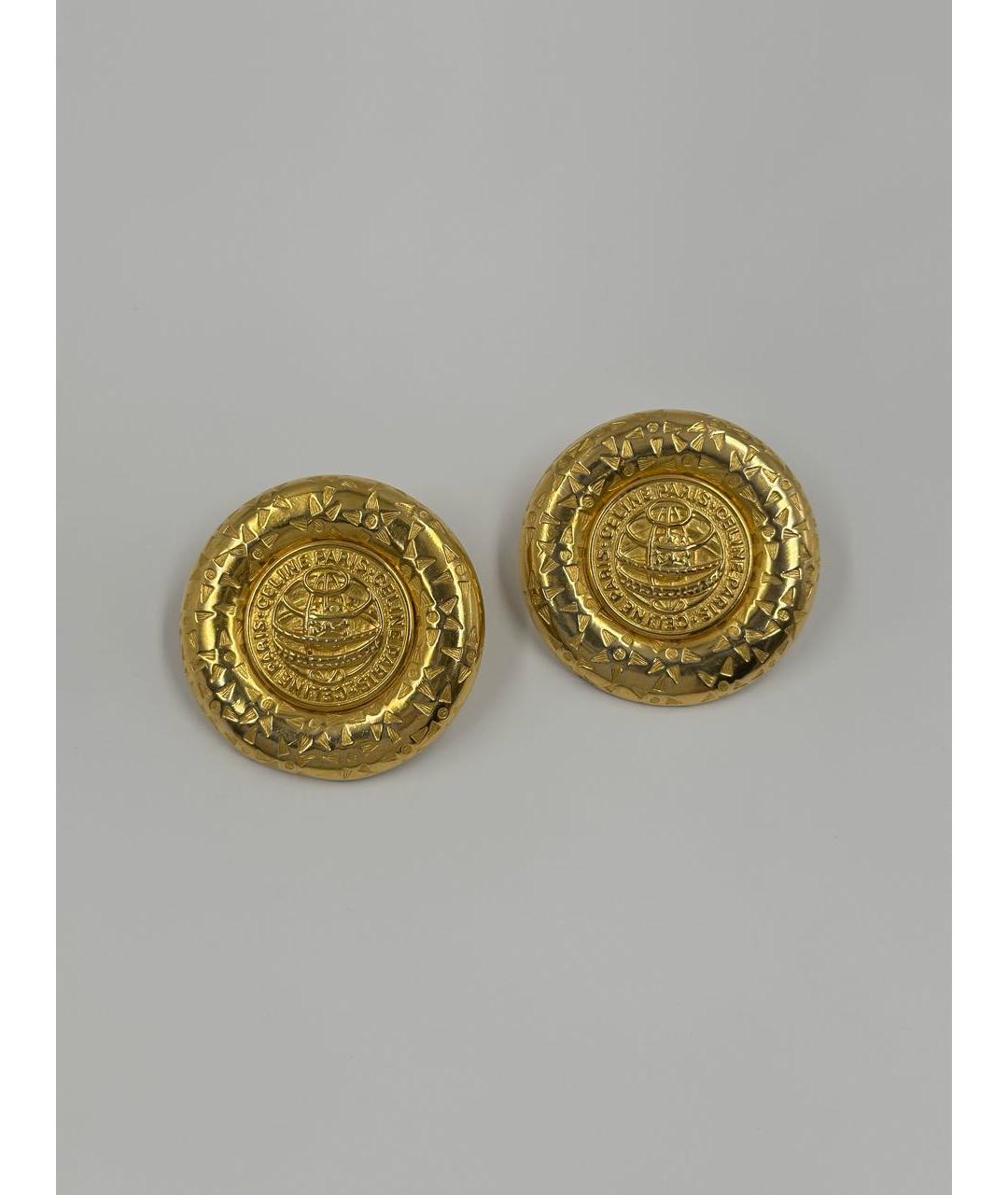 CELINE Золотые позолоченные клипсы, фото 9