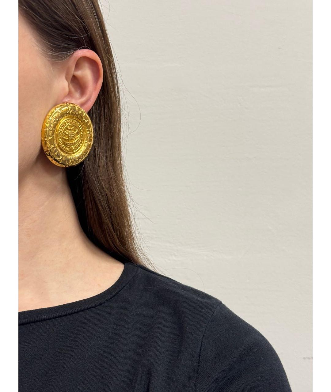 CELINE Золотые позолоченные клипсы, фото 8