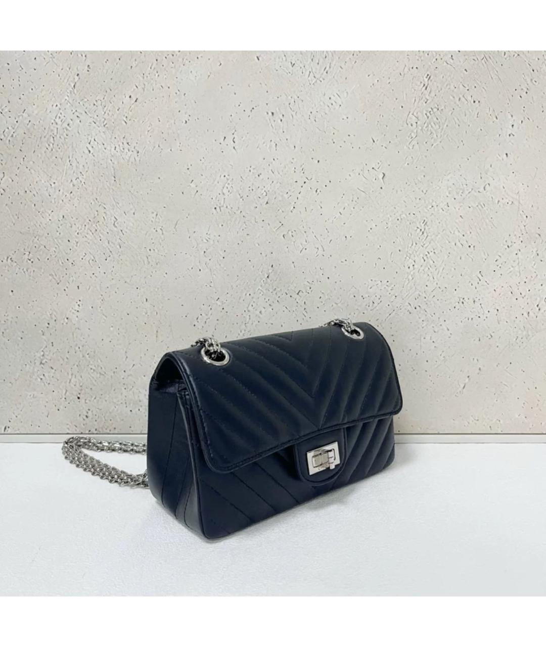 CHANEL Черная кожаная сумка через плечо, фото 4