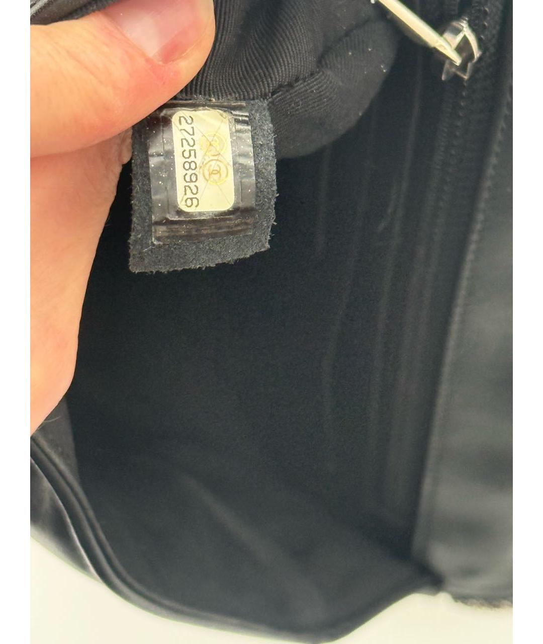 CHANEL Черная кожаная сумка через плечо, фото 8