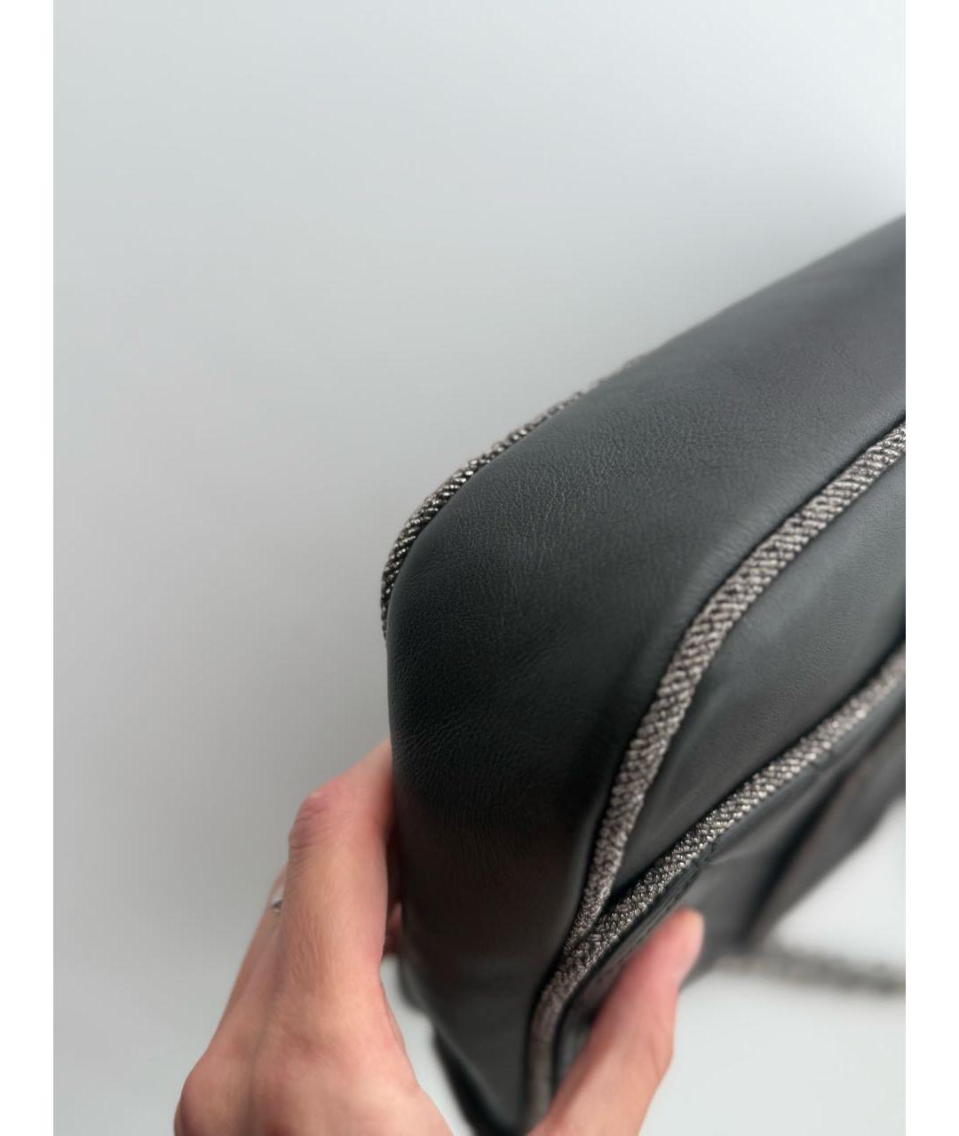 CHANEL Черная кожаная сумка через плечо, фото 6