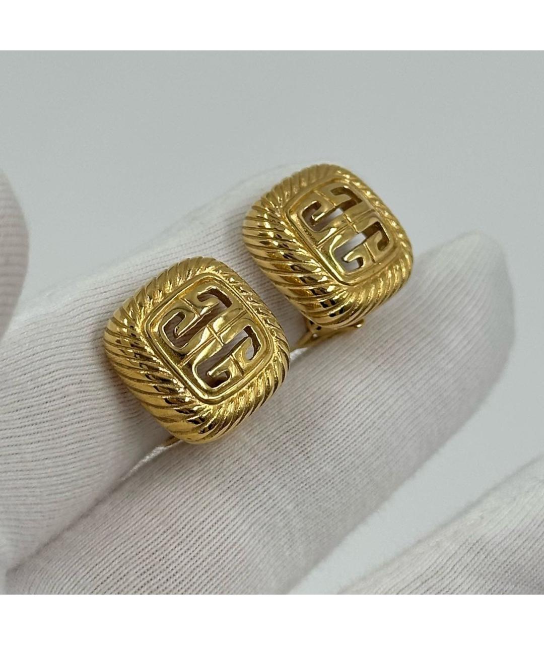 GIVENCHY Золотые позолоченные клипсы, фото 3