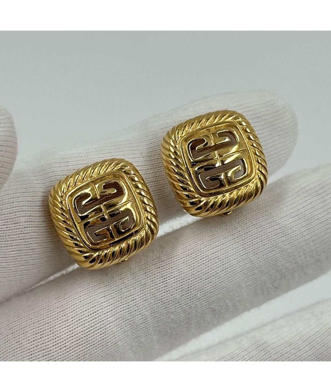 GIVENCHY Золотые позолоченные клипсы, фото 2