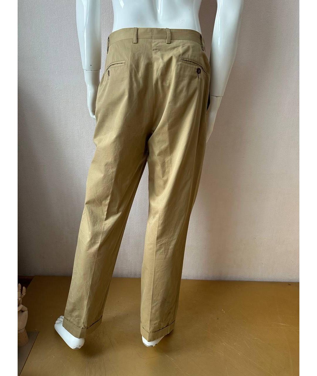 CANALI Бежевые хлопковые брюки чинос, фото 8