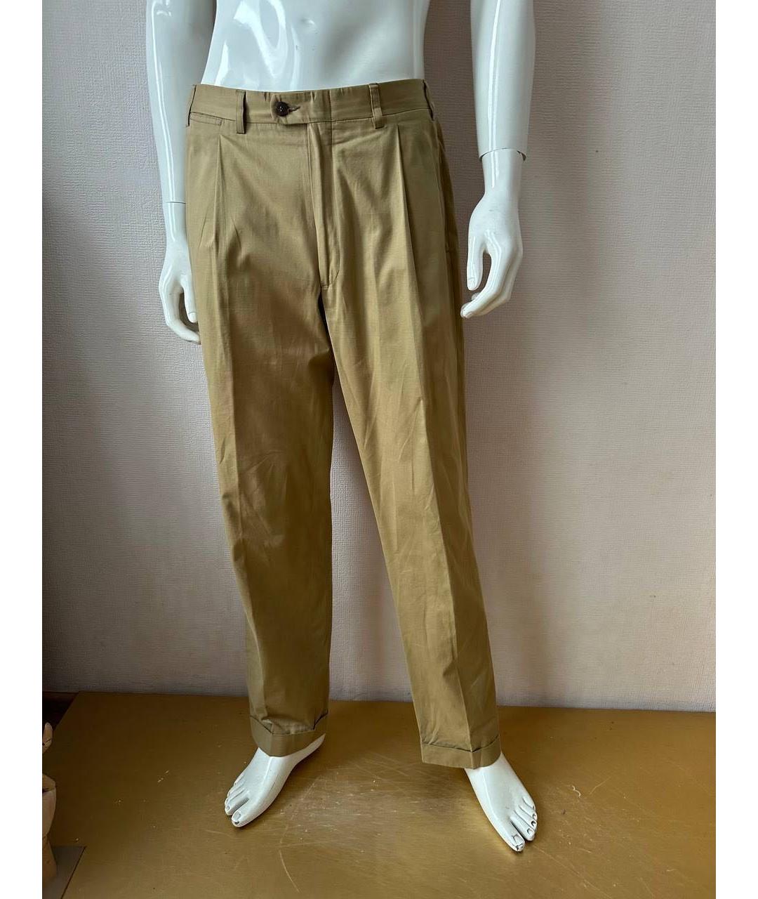 CANALI Бежевые хлопковые брюки чинос, фото 7
