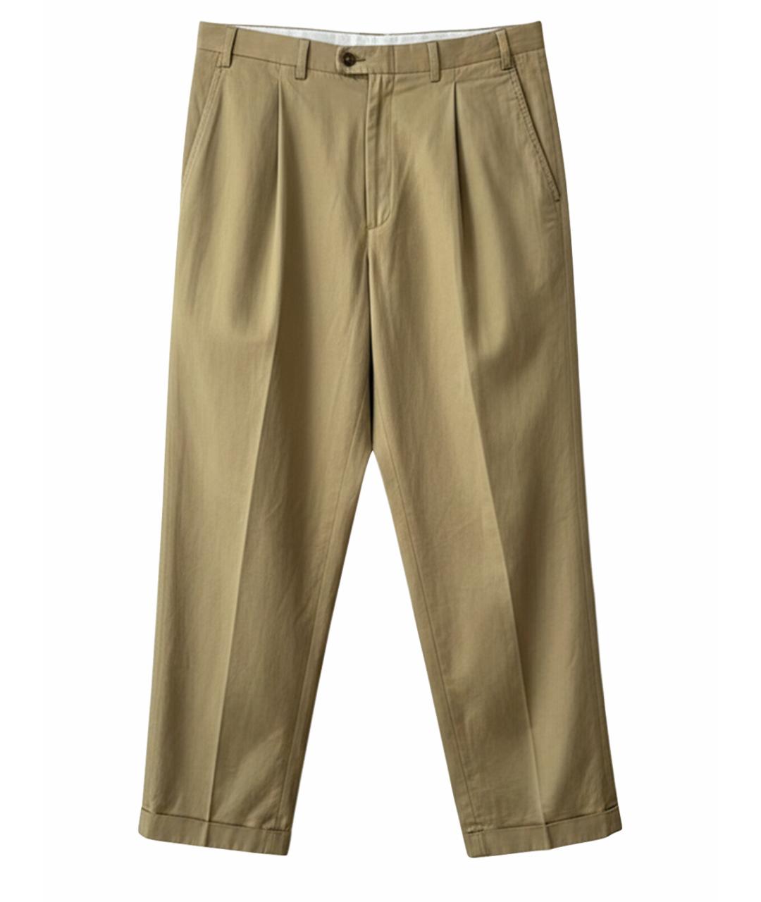CANALI Бежевые хлопковые брюки чинос, фото 1