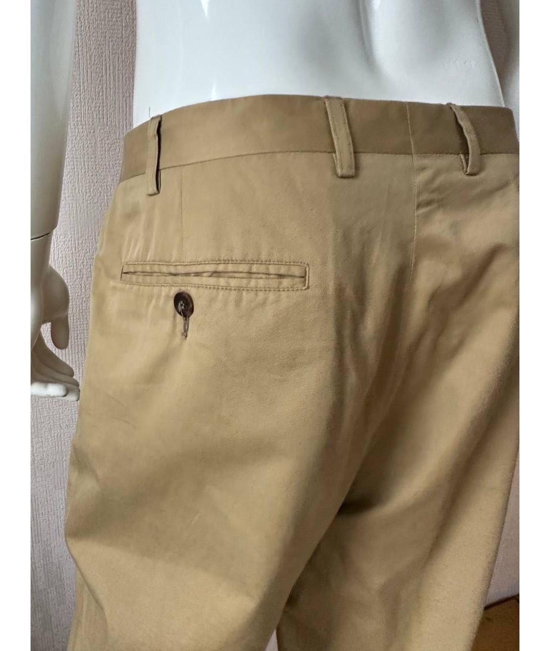 CANALI Бежевые хлопковые брюки чинос, фото 6