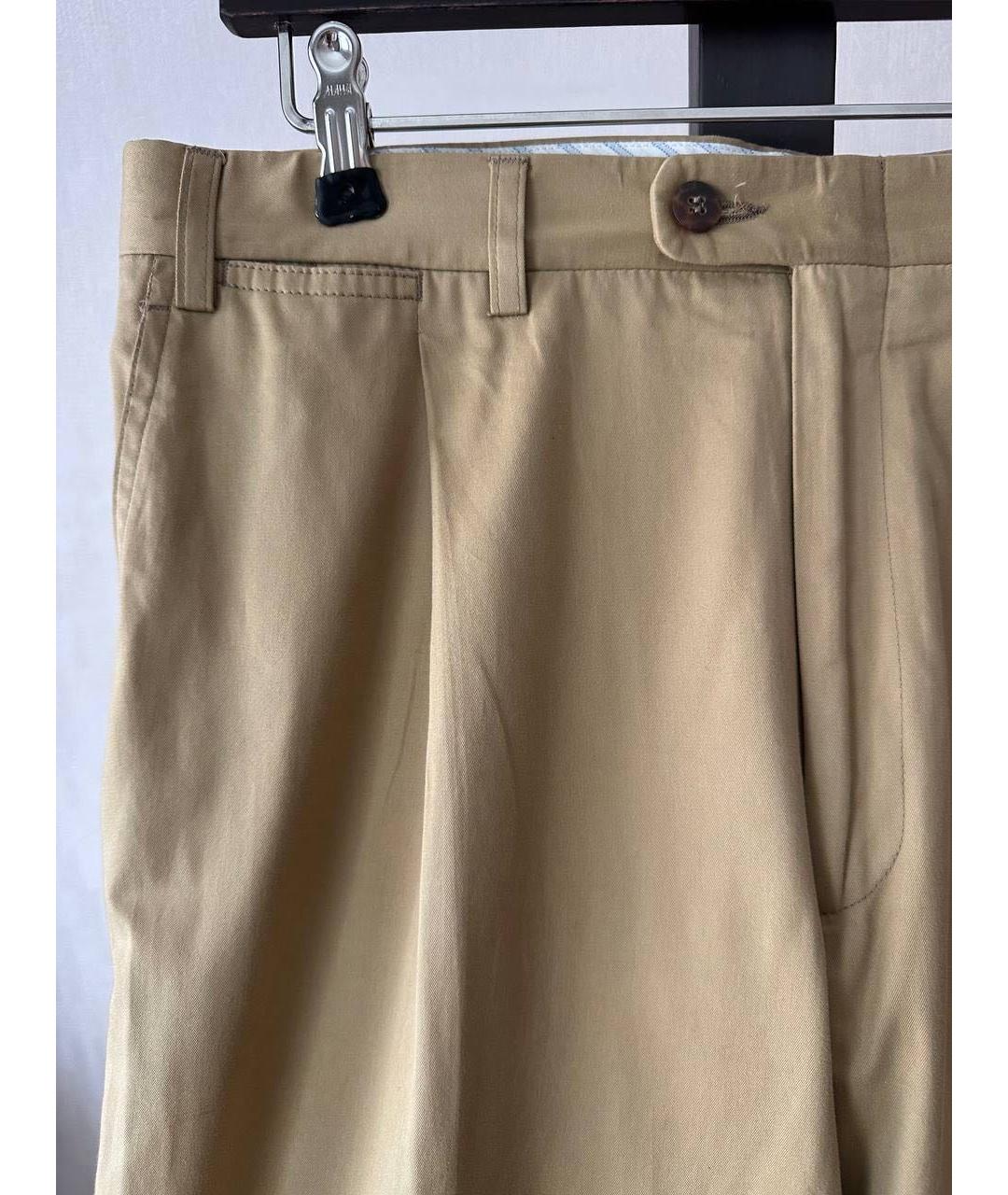 CANALI Бежевые хлопковые брюки чинос, фото 3