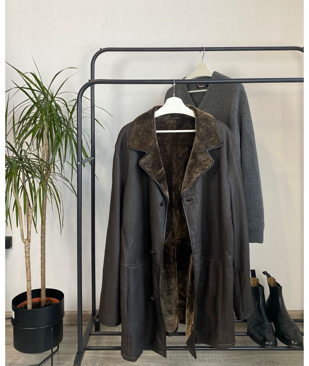 ERMENEGILDO ZEGNA XXX Коричневая кожаная дубленка/шуба, фото 2