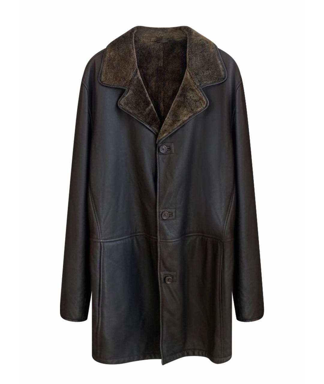 ERMENEGILDO ZEGNA XXX Коричневая кожаная дубленка/шуба, фото 1