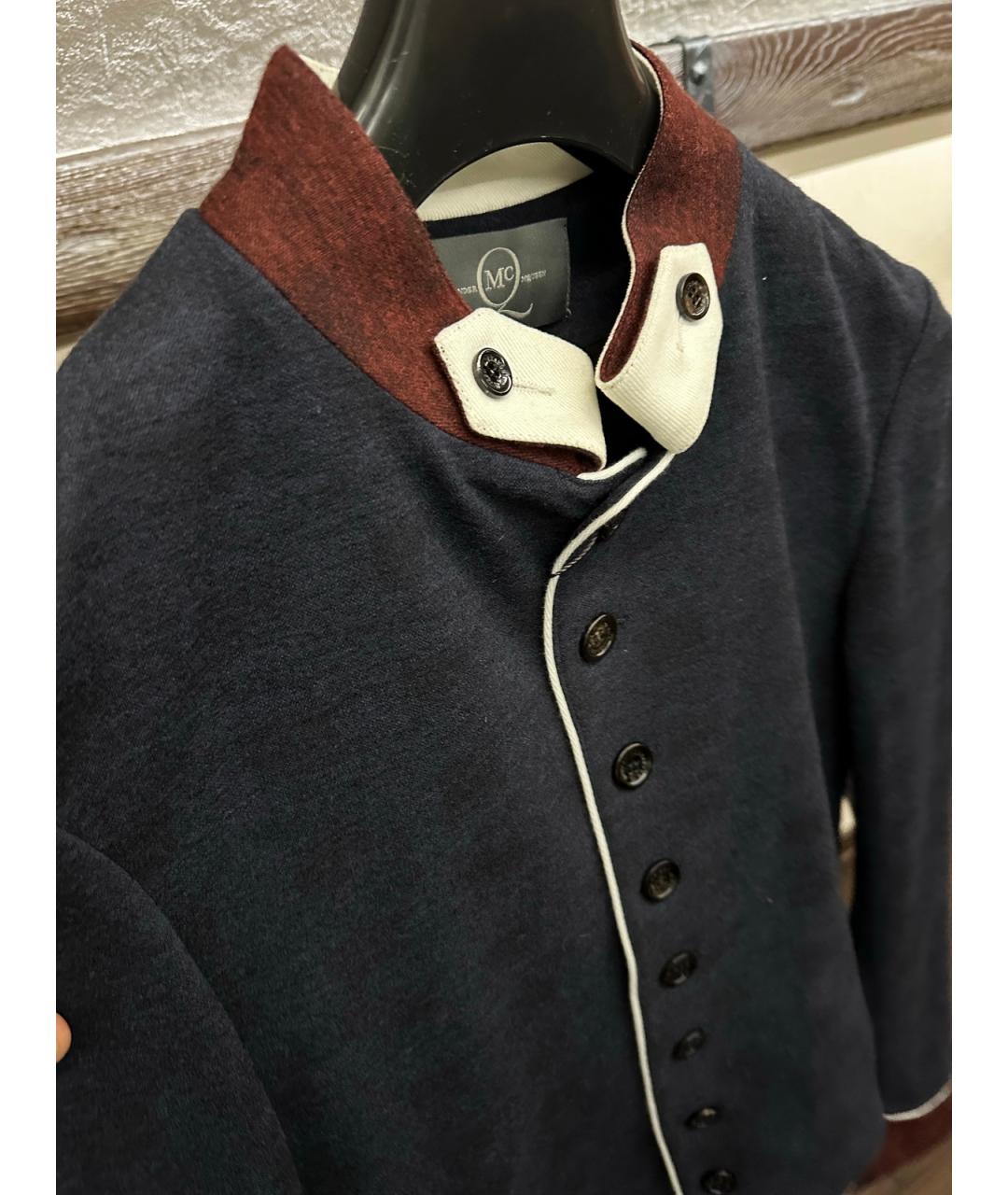 ALEXANDER MCQUEEN Темно-синий шерстяной кардиган, фото 4