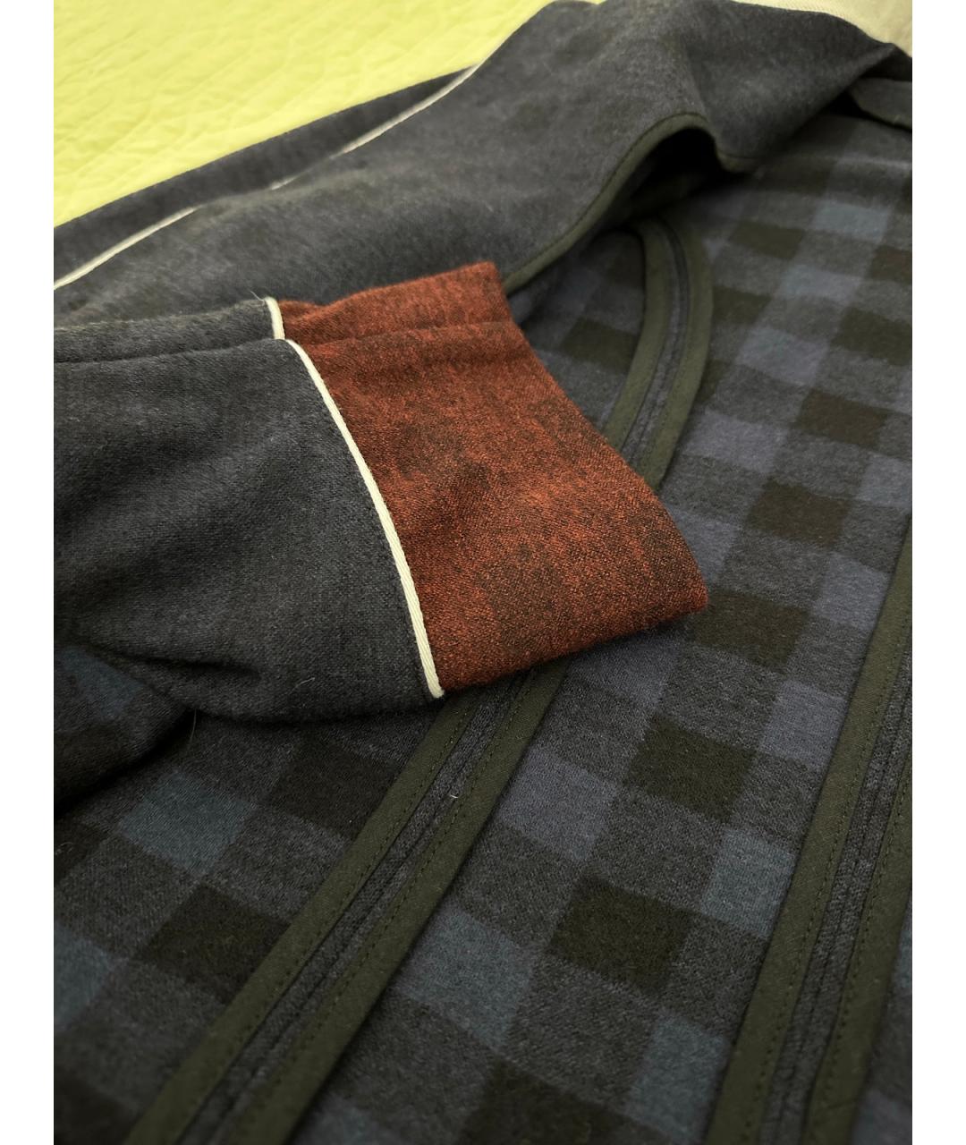 ALEXANDER MCQUEEN Темно-синий шерстяной кардиган, фото 7