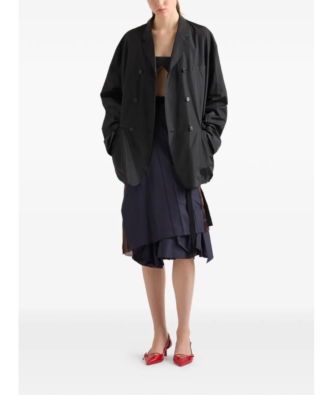 PRADA Черная полиэстеровая куртка, фото 2