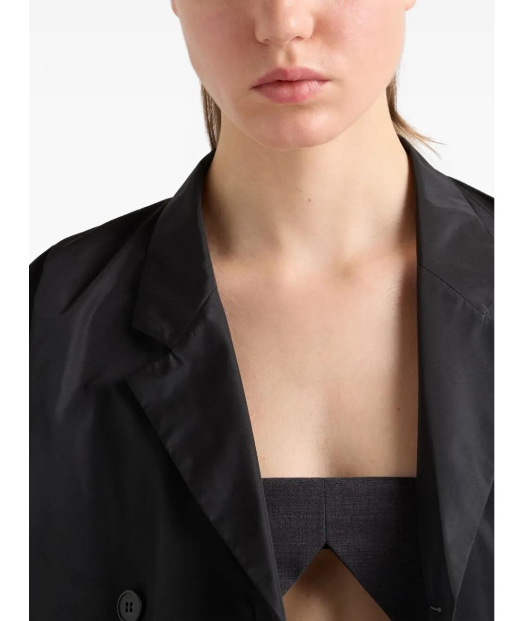PRADA Черная полиэстеровая куртка, фото 4