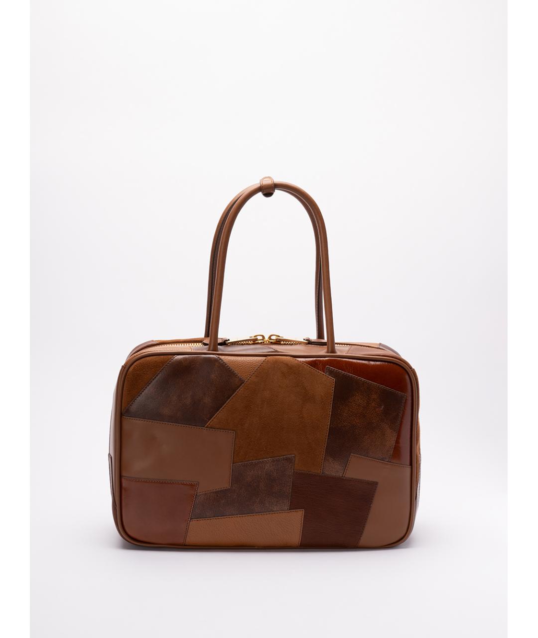 MIU MIU Коричневая кожаная сумка тоут, фото 2