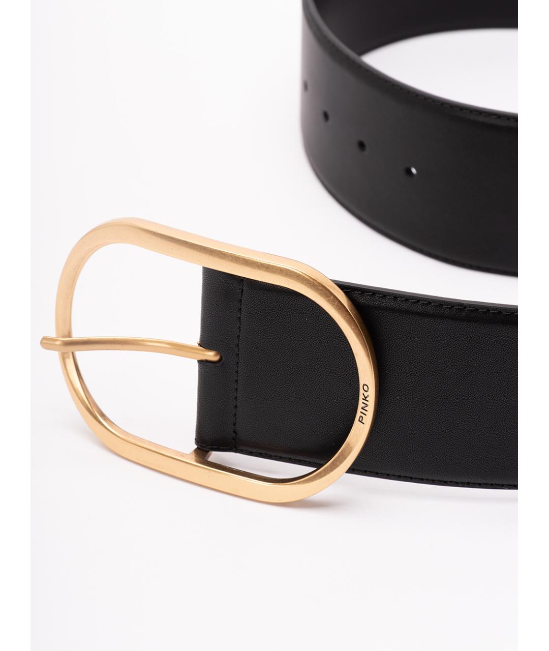 PINKO Черный кожаный ремень, фото 2