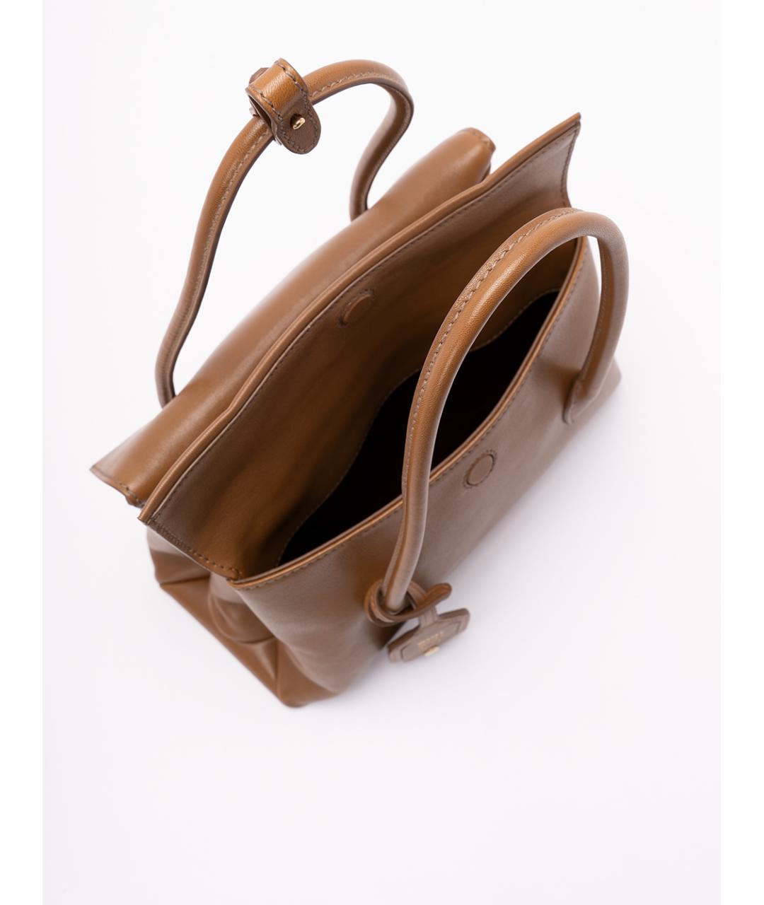 MIU MIU Коричневая кожаная сумка тоут, фото 7
