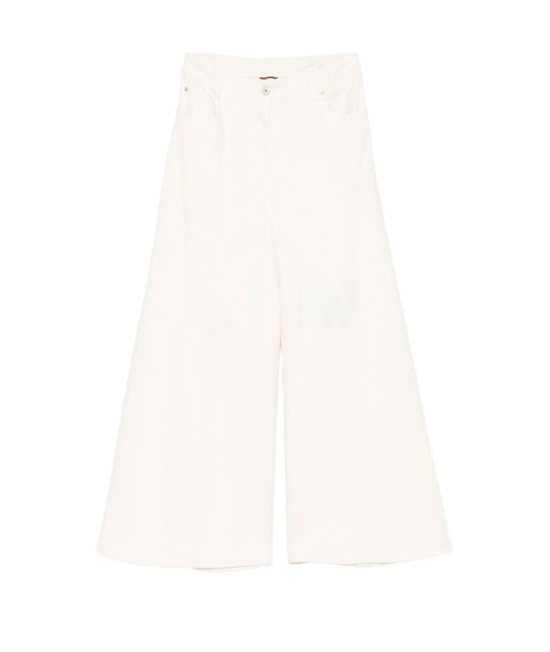 BRUNELLO CUCINELLI Белые хлопковые прямые джинсы, фото 1