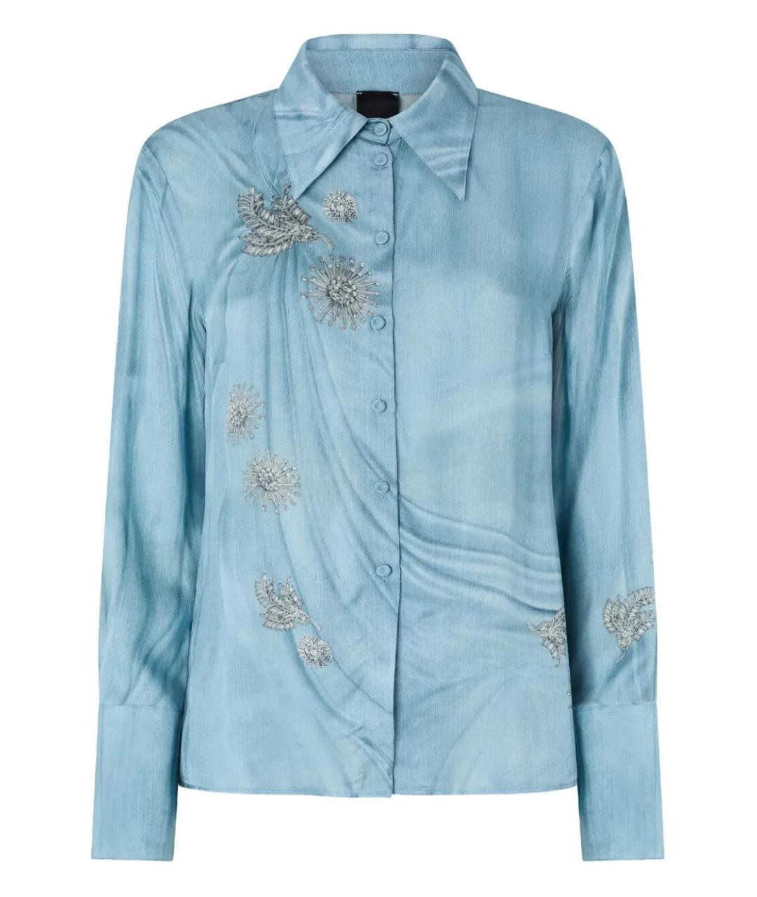 PINKO Голубая вискозная рубашка, фото 1