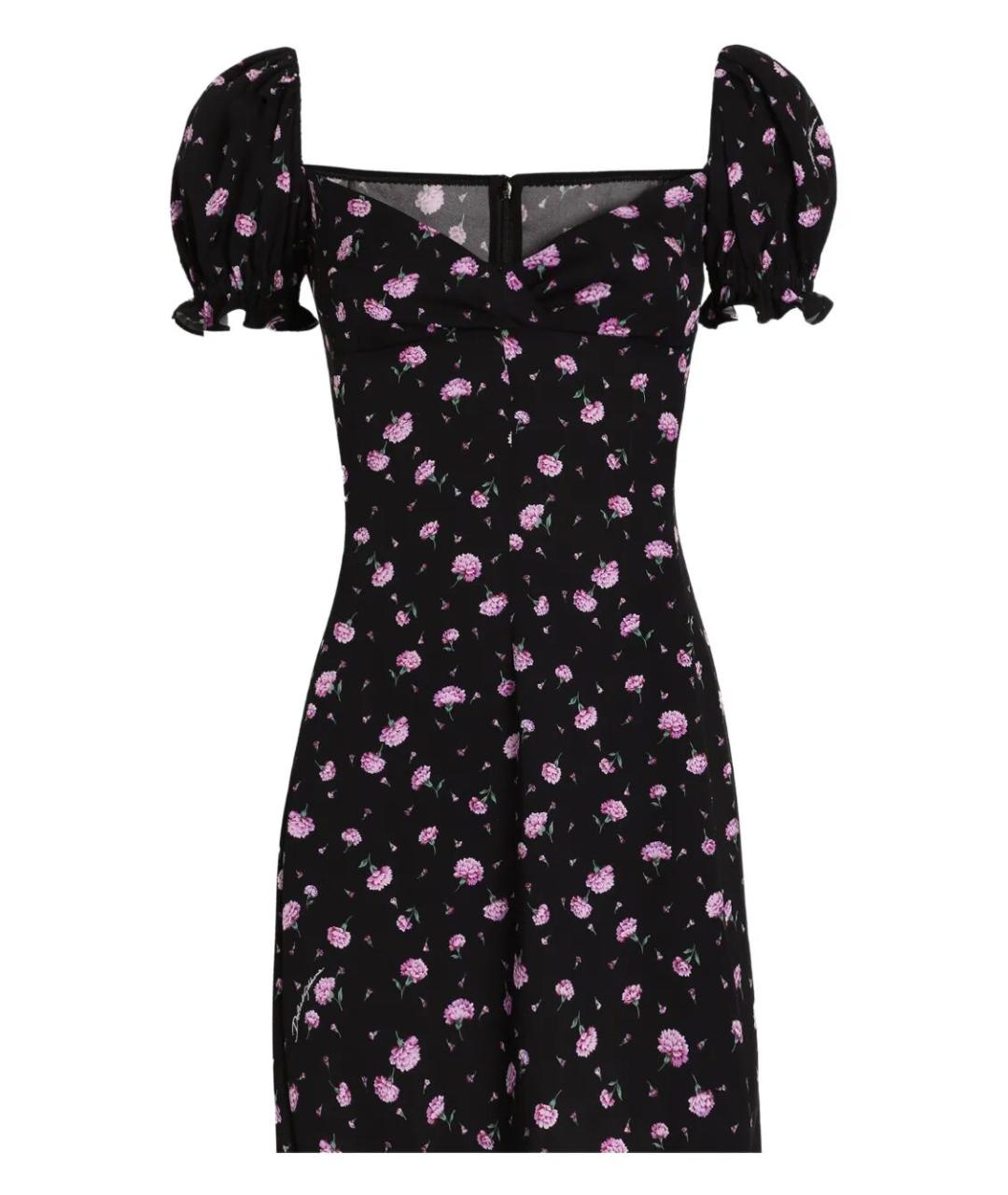 DOLCE&GABBANA Черное шелковое платье, фото 1