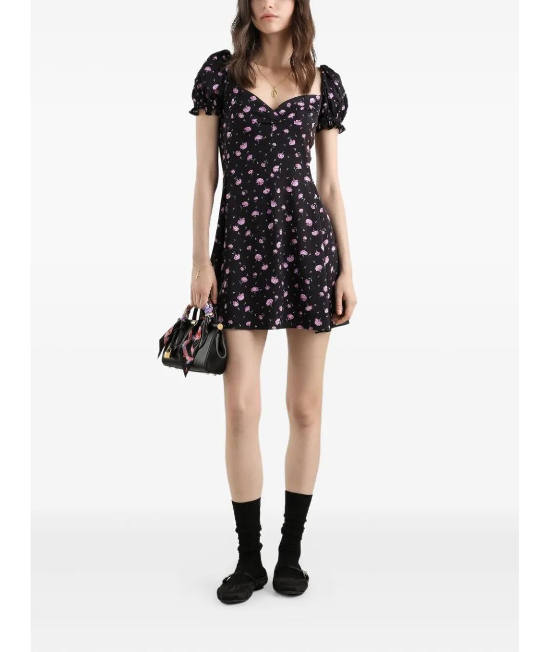 DOLCE&GABBANA Черное шелковое платье, фото 2