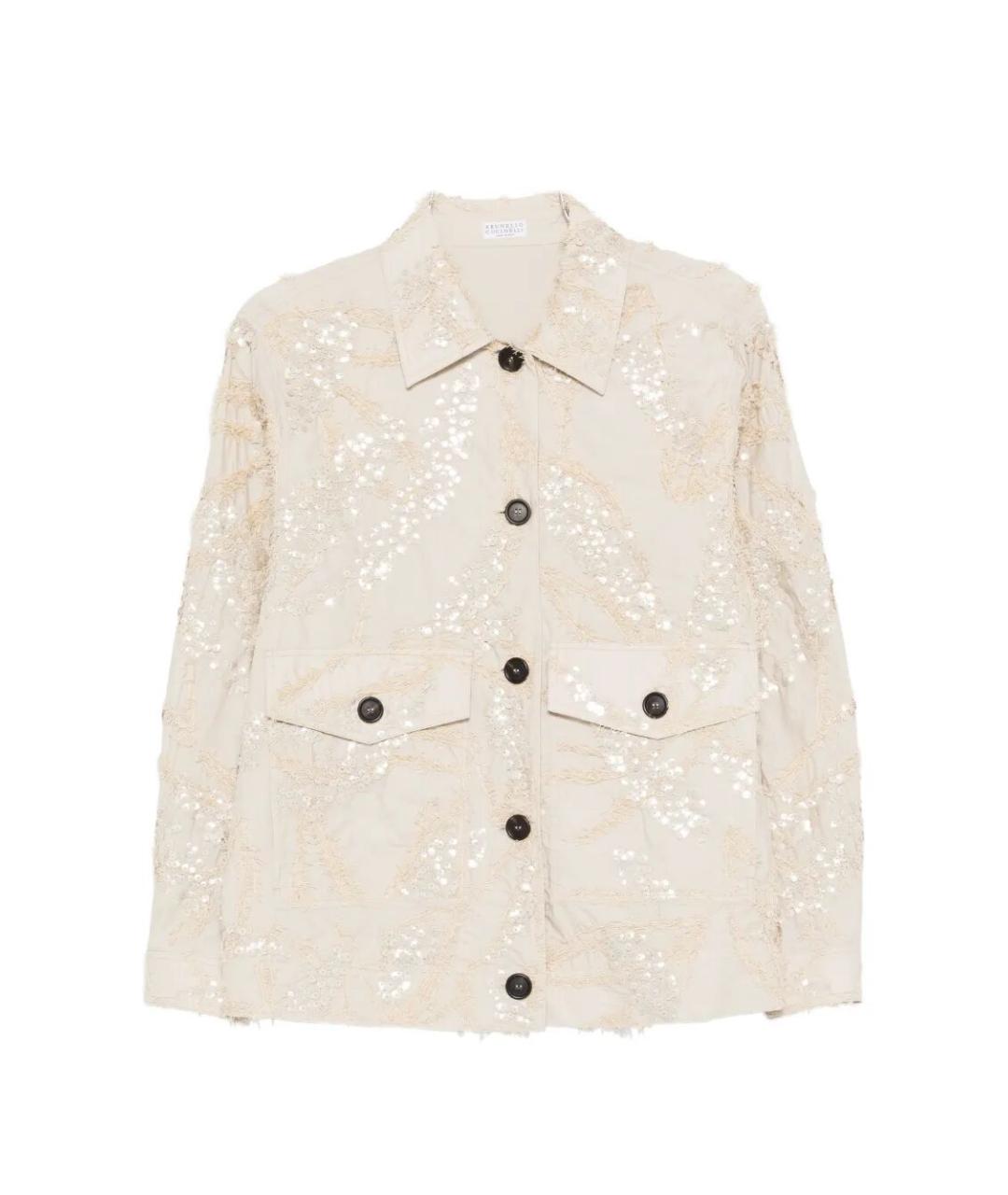 BRUNELLO CUCINELLI Белый хлопковый жакет/пиджак, фото 1