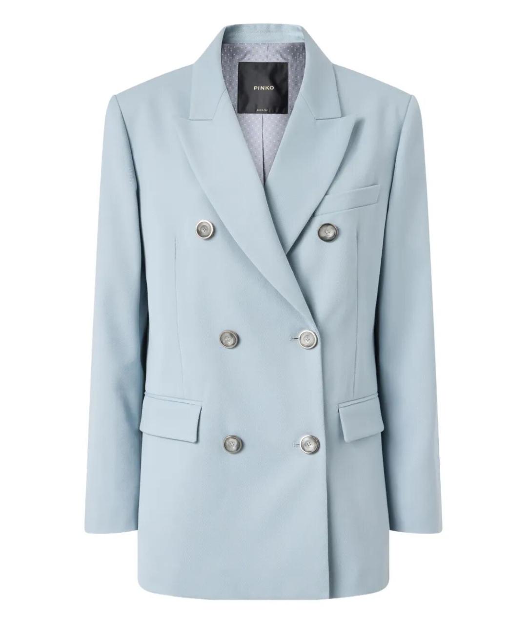 PINKO Голубой полиэстеровый жакет/пиджак, фото 1